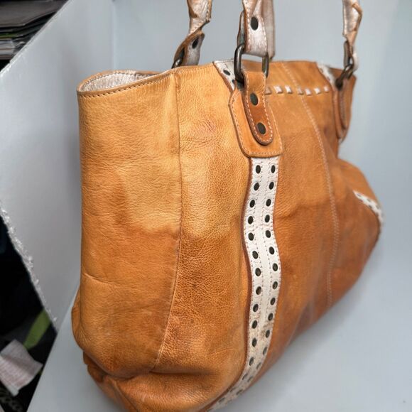 Bed Stu Tan Leather Tote with Studded Accents - Picture 6 of 16